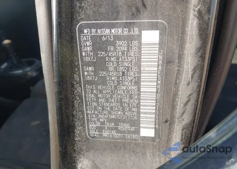 2013 Nissan Juke Nismo z USA, uszkodzony, nr VIN JN8AF5MR7DT217126